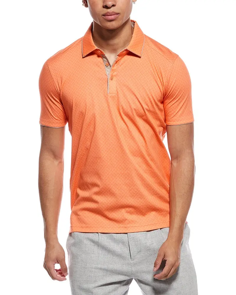 Raffi Jacquard Printed Polo Shirt 1