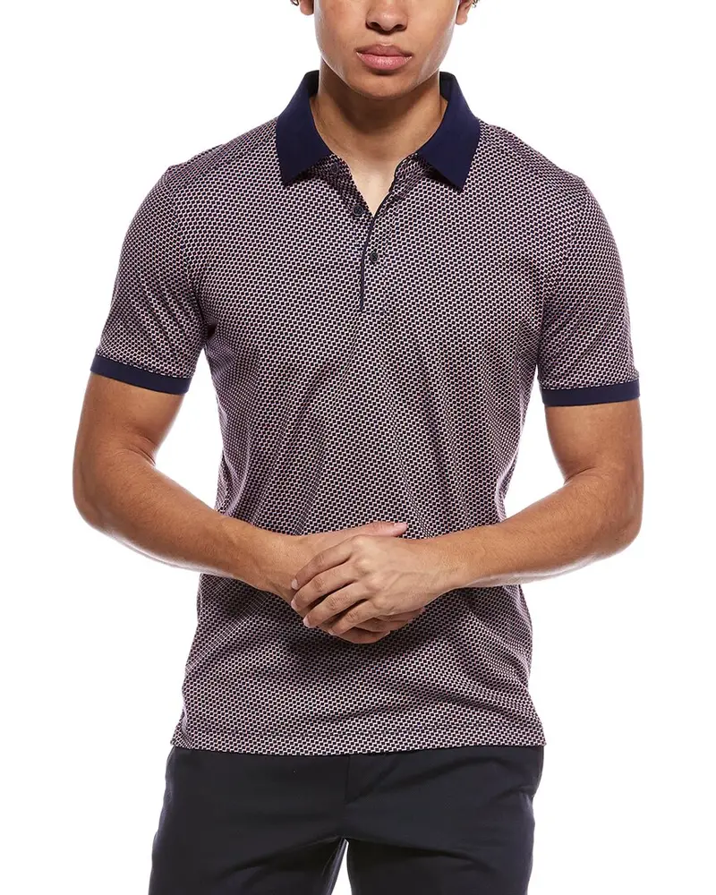 Raffi Mini Geo Print Polo Shirt 1