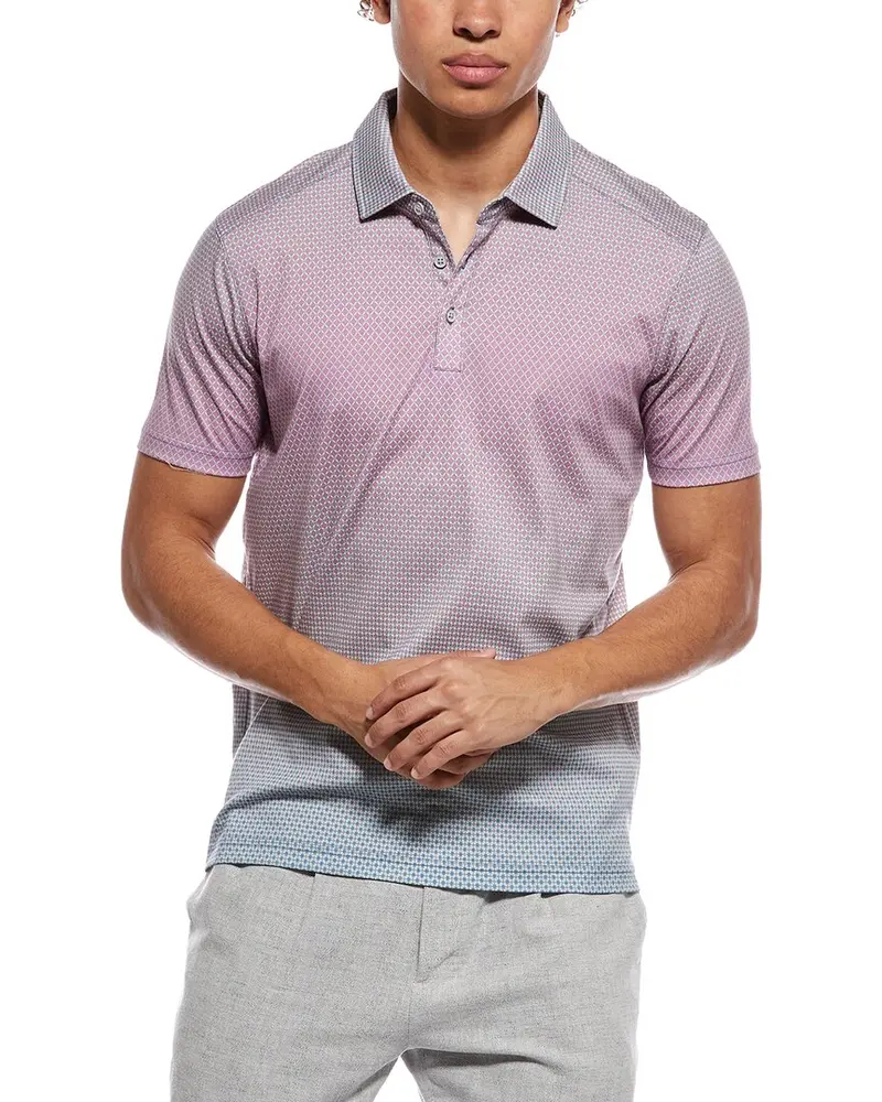 Raffi Ombre Printed Polo Shirt 1