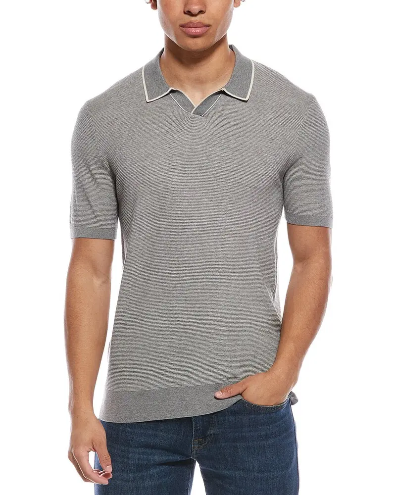 Raffi Silk-Blend Johnny Collar Shirt 1