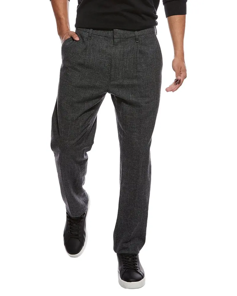 Rag & Bone Evan Wool & Linen-Blend Pleated Trouser 1
