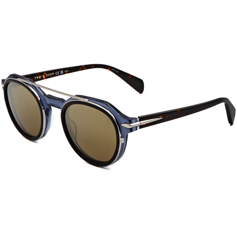 Rag & Bone Men's 51 Mm Blue Sunglasses 1