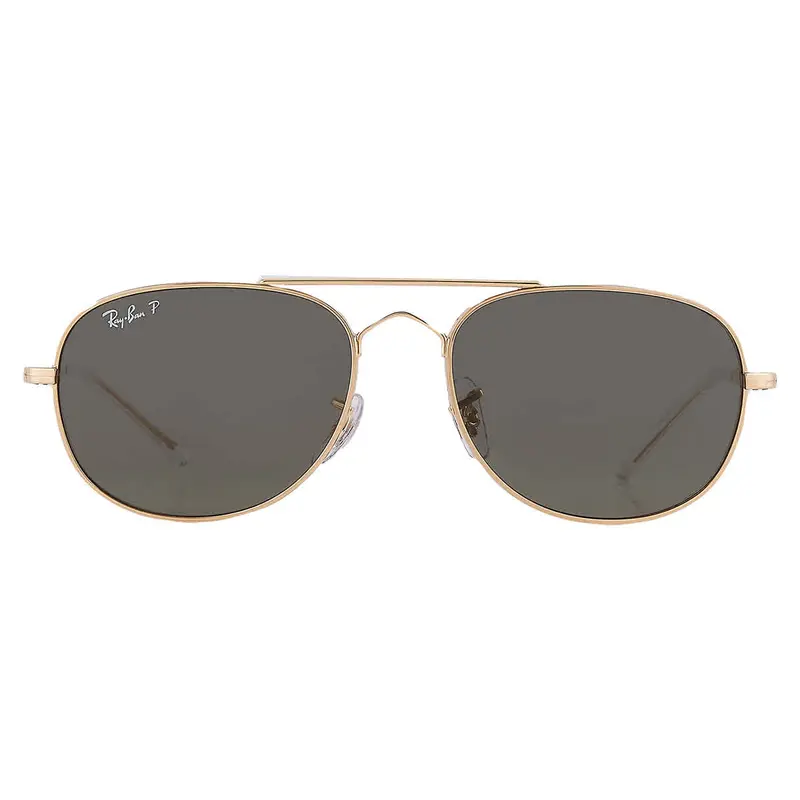 Ray Ban Bain Bridge Polarized Green Pilot Unisex Sunglasses Rb3735 001/58 57 1