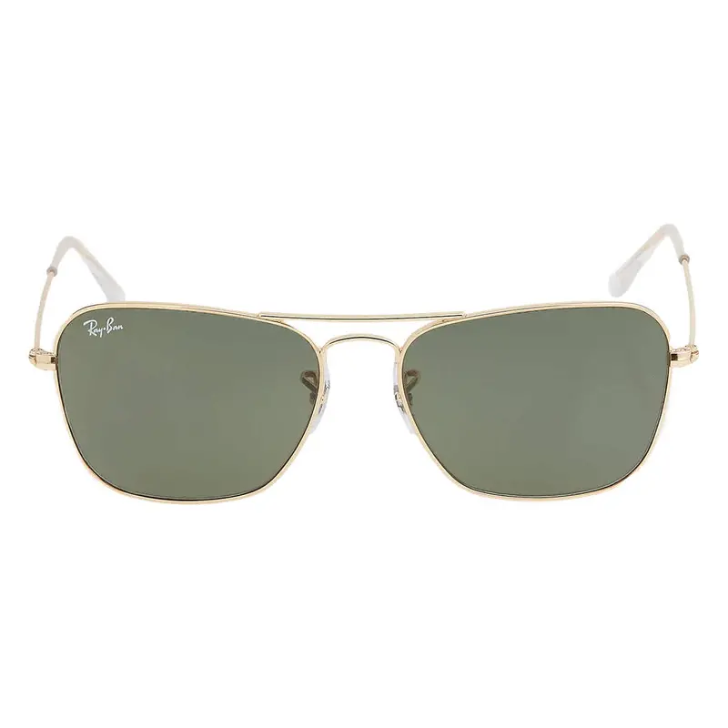 Ray Ban Caravan Green Classic G-15 Square Unisex Sunglasses Rb3136 001 55 1