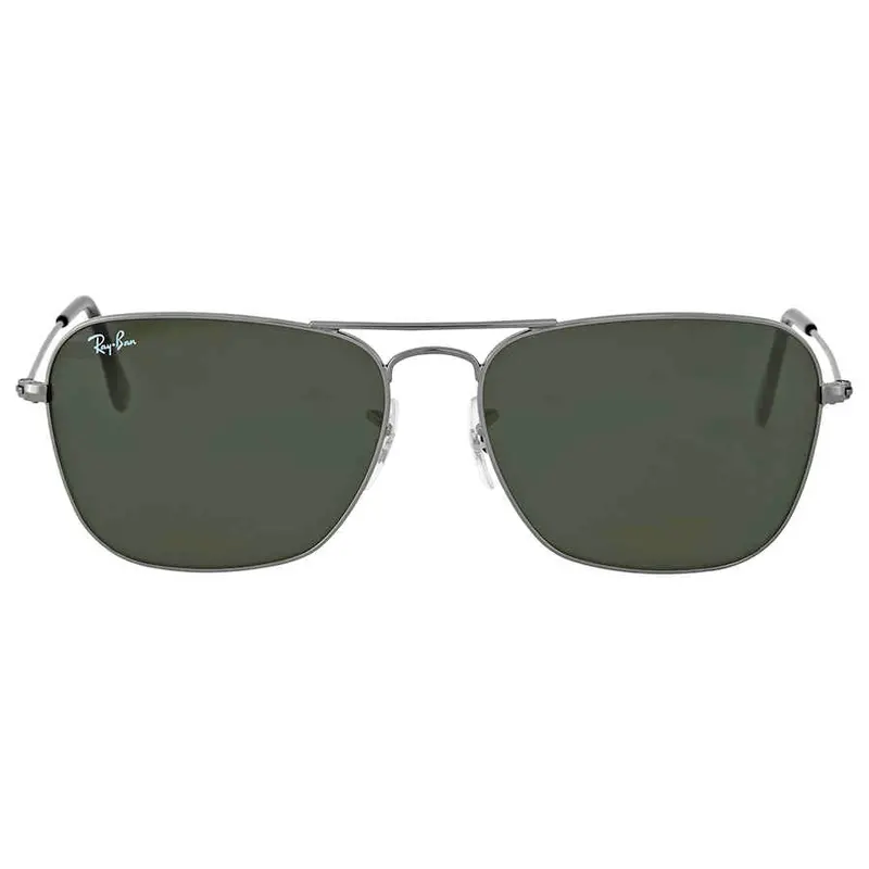 Ray Ban Caravan Green Classic G-15 Square Unisex Sunglasses Rb3136 004 58 1