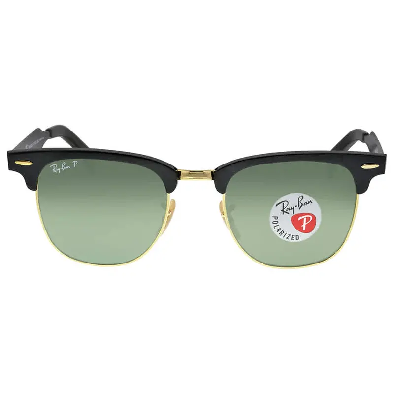 Ray Ban Clubmaster Aluminum Polarized Green Classic G-15 Unisex Sunglasses Rb3507 136/N5 51 1
