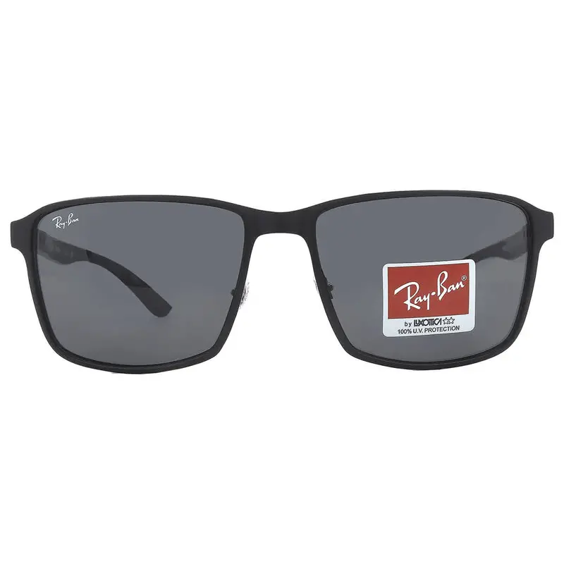 Ray Ban Grey Square Unisex Sunglasses Rb3721 186/87 59 1