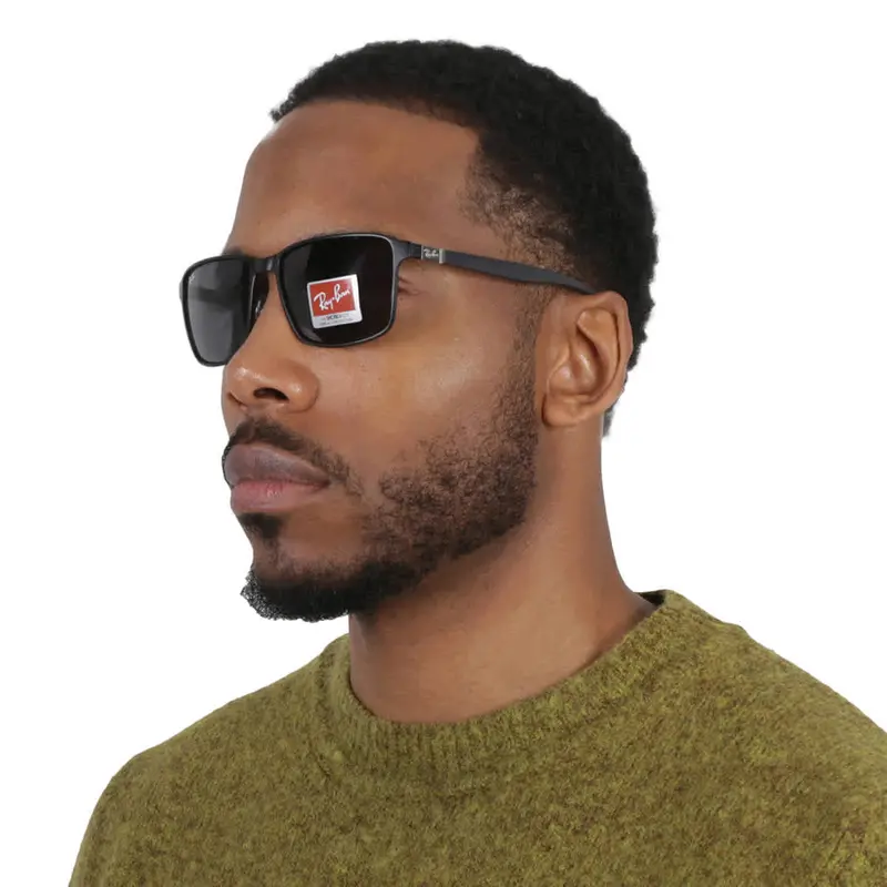 Ray Ban Grey Square Unisex Sunglasses Rb3721 186/87 59 2