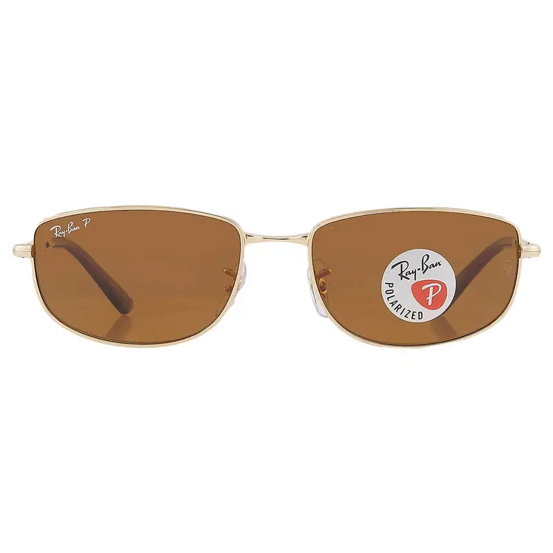 Ray Ban Polarized Brown Irregular Unisex Sunglasses Rb3732 001/57 56 1