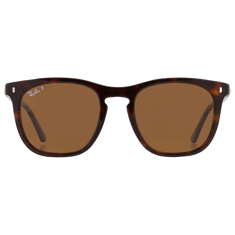 Ray Ban Polarized Brown Square Unisex Sunglasses Rb2210 902/57 53 1