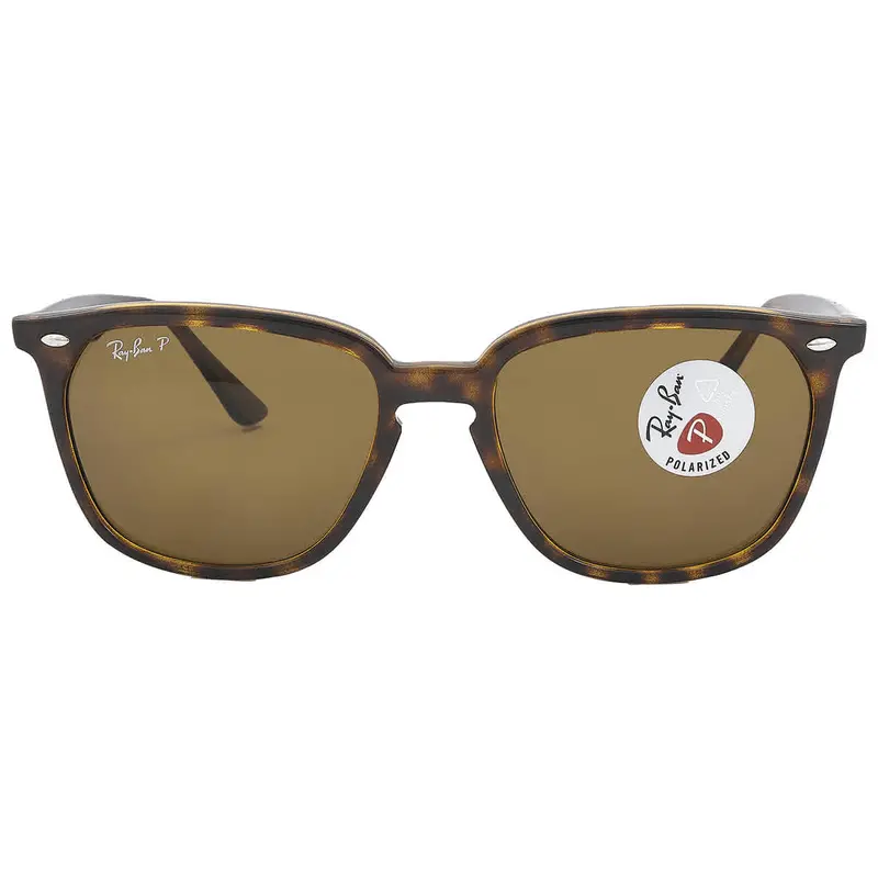 Ray Ban Polarized Brown Square Unisex Sunglasses Rb4362 710/83 55 1