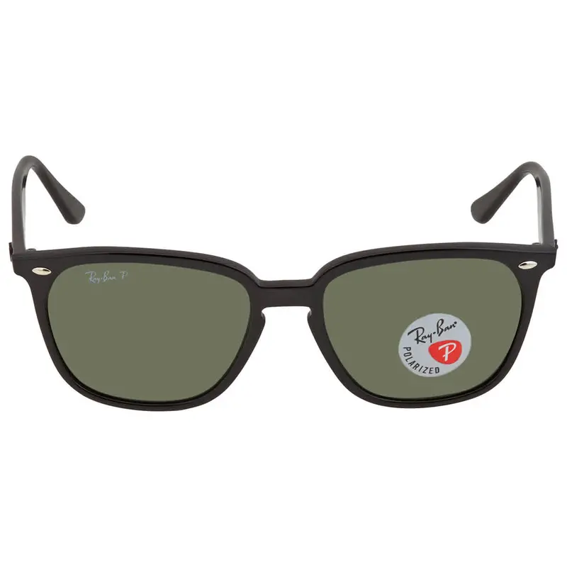 Ray Ban Polarized Dark Green Square Unisex Sunglasses Rb4362 601/9A 55 1