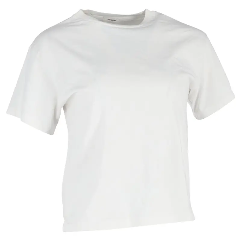 Re/Done Crewneck T-Shirt In White Cotton 1