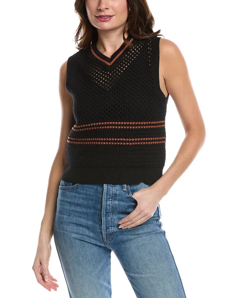 Re/Done Crochet Mesh Vest 1