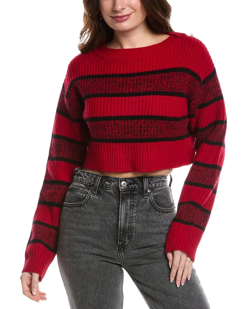 Re/Done Crop Boatneck Wool Pullover 1