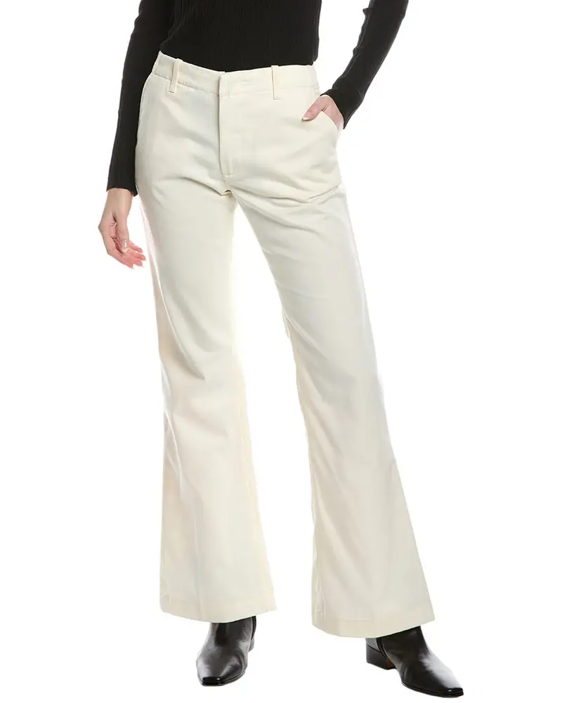 Re/Done Mid-Rise Flared Trouser Ivory Jean 1