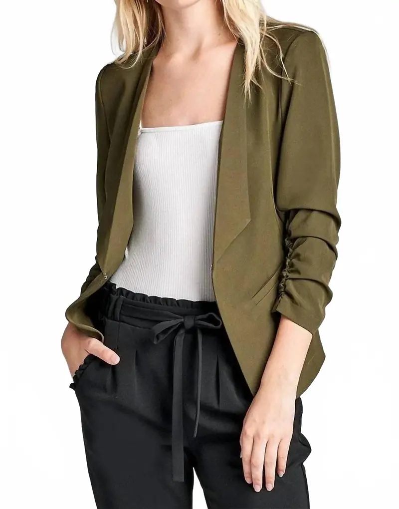 Reagan Jacket In Olive 1