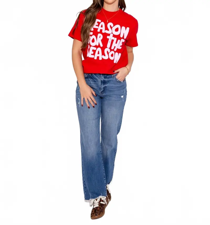 Reason For The Season Tee In Red 1