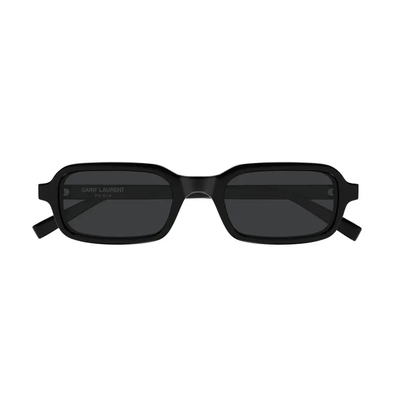 Rectangular Black Sunglasses With Glossy Finish 1