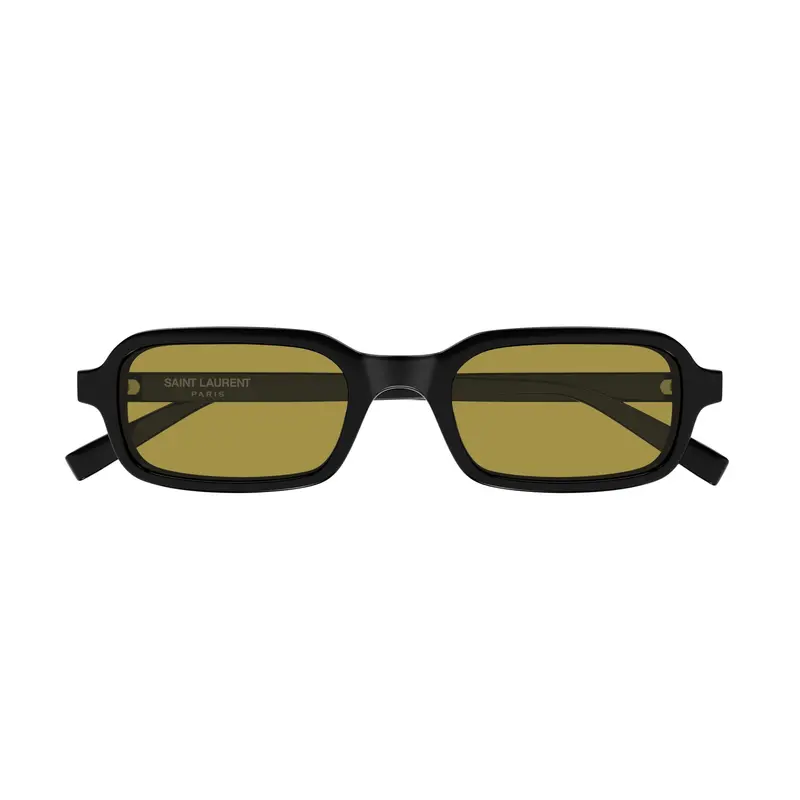 Rectangular Frame Sunglasses With Olive Green Lenses 1