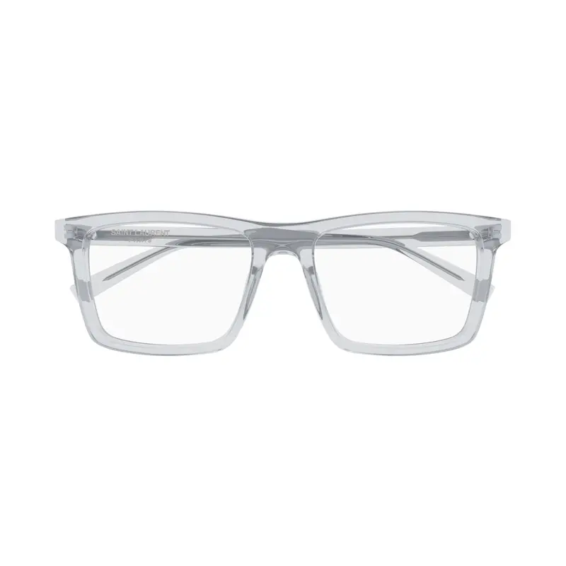 Rectangular Silver Eyeglasses In Recycled Acetate 1