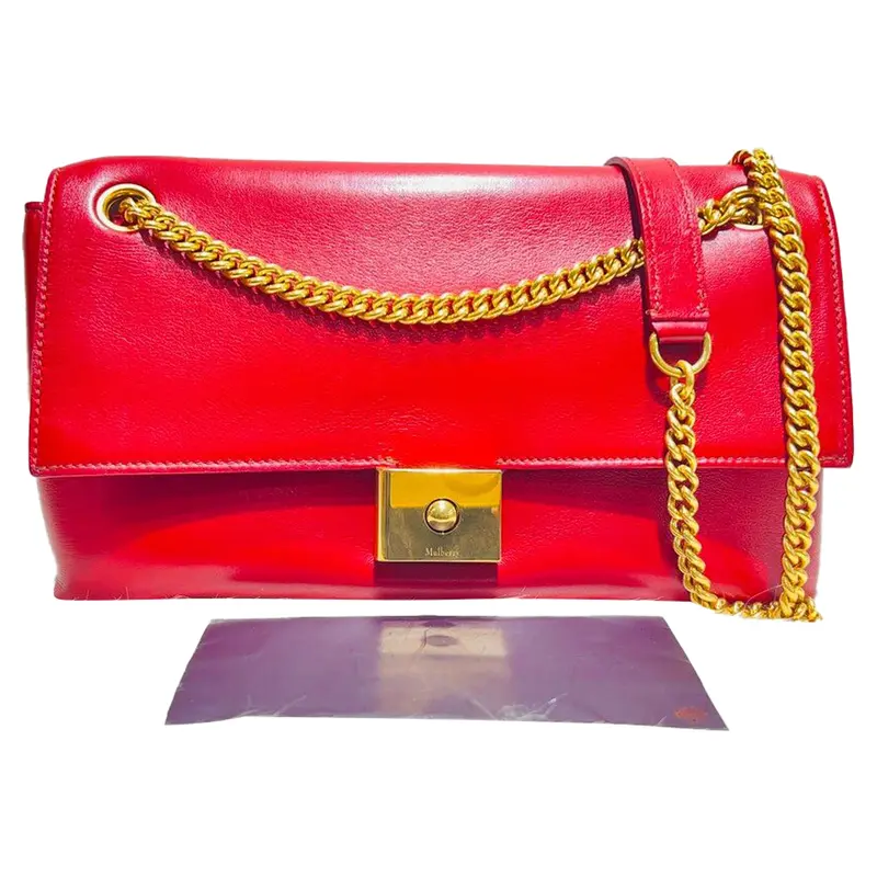 Red Chain Flap Shoulder Bag 1