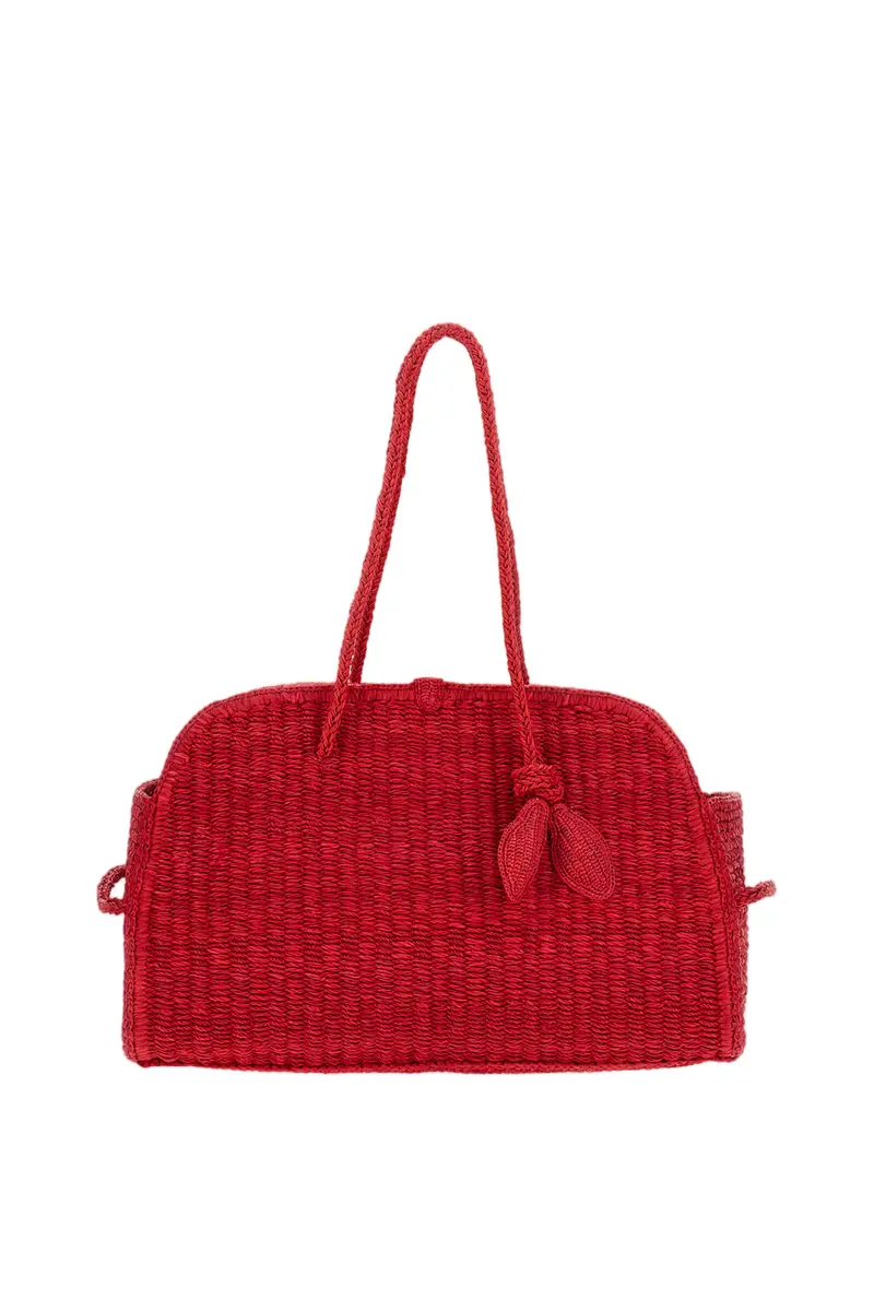Red Le Turismo Raffia Bag 1