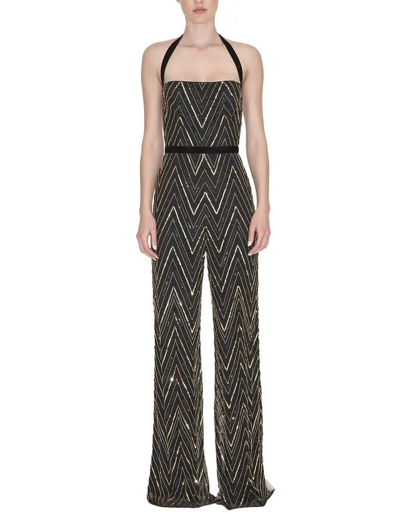Reem Acra Beaded Jumpsuit 1