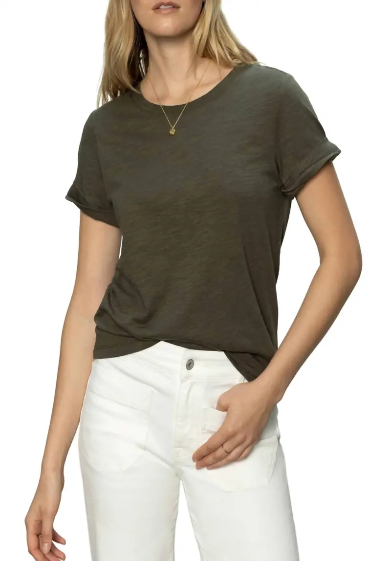 Remix Perfect Tee In Kalamata Olive 1