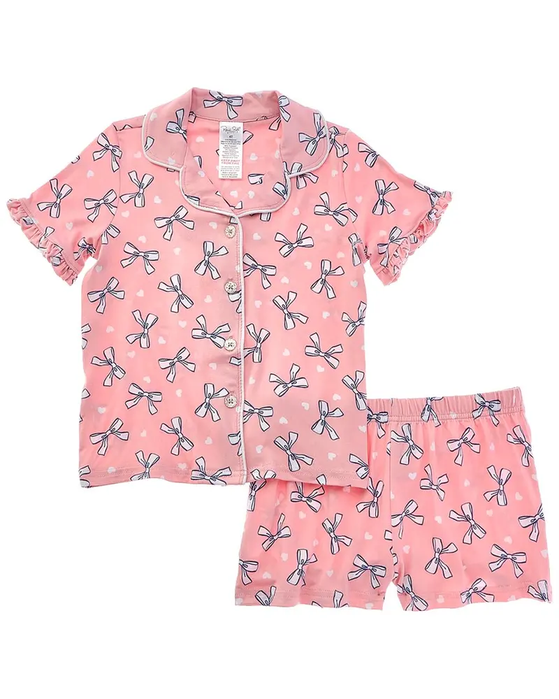 Rene Rofe 2Pc Happy Days Ruffle Trim Pajama Short Set 1
