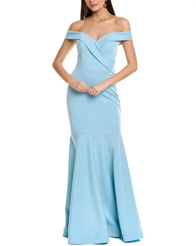Rene Ruiz Off-The-Shoulder Mermaid Gown 1