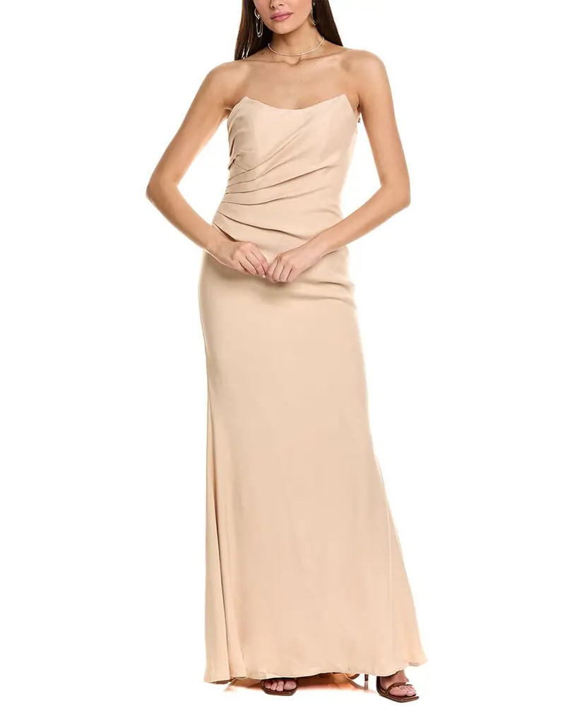 Rene Ruiz Pleated Column Gown 1
