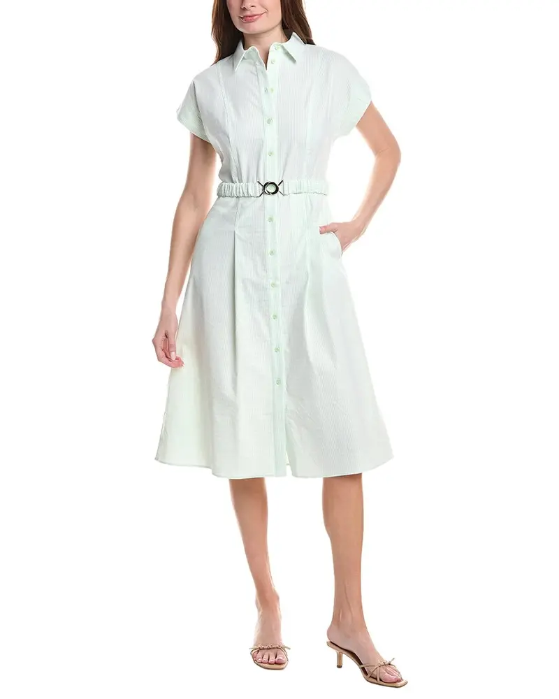 Renuar Woven Button Front Midi Dress 1