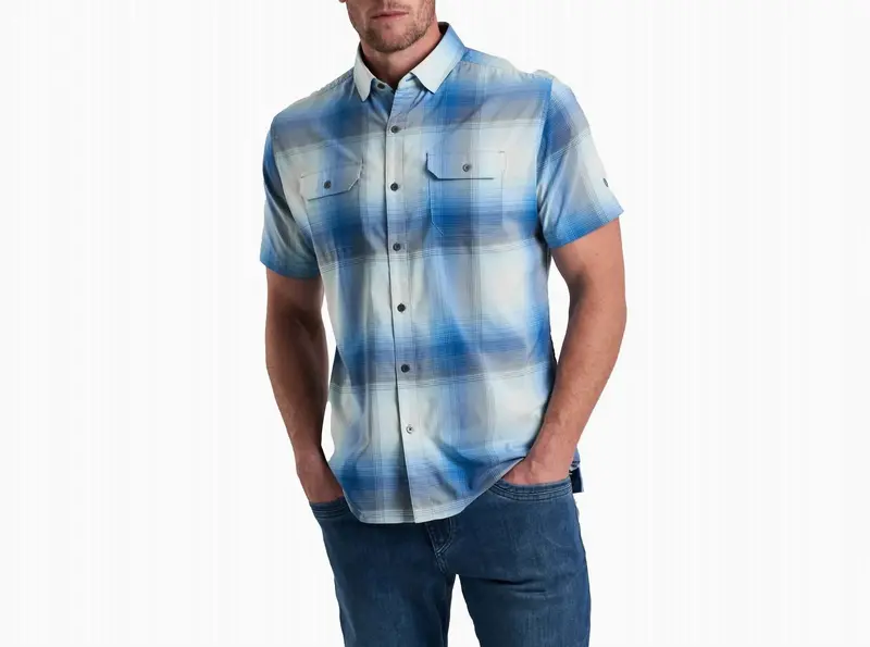 Response Short Sleeve Shirt In Blue Chalk 1