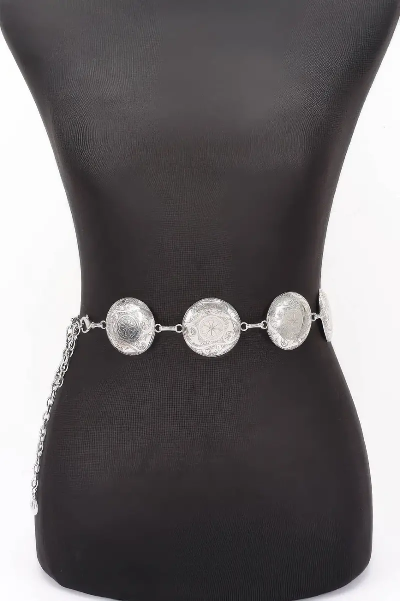 Retro Vintage Metal Chain Waist Belt 1