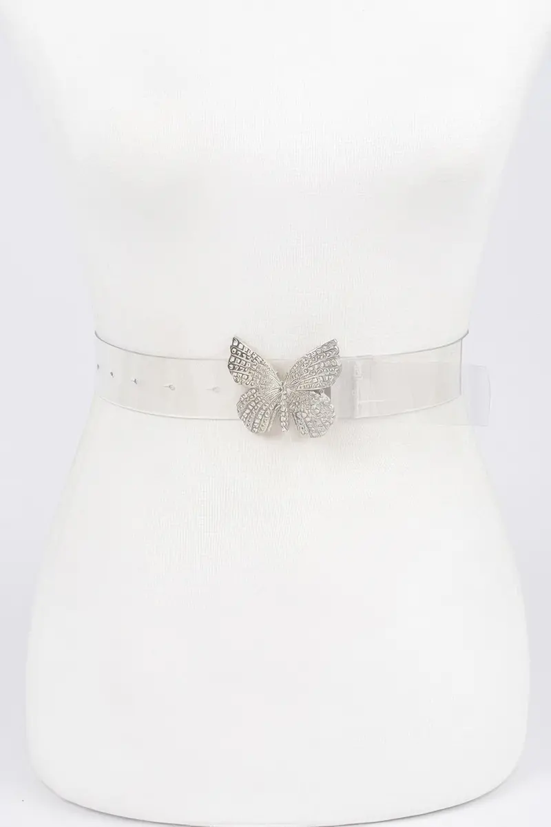 Rhinestone Butterfly Transparent Belt 1