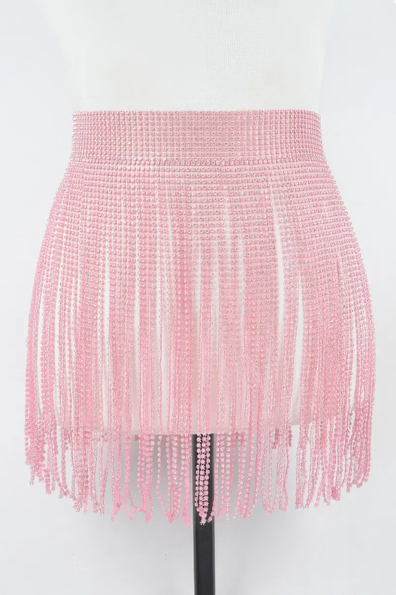 Rhinestone Fringe Belt 1