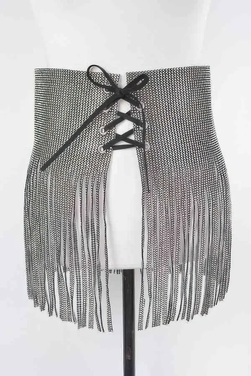 Rhinestone Fringe Belt 1