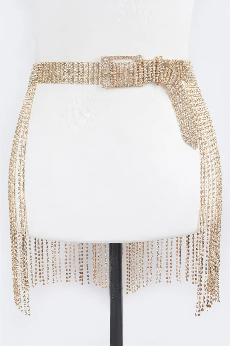 Rhinestone Fringe Belt 1
