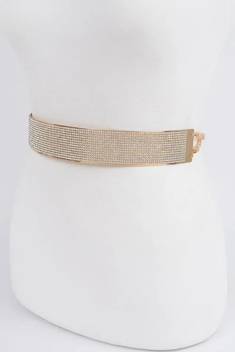 Rhinestone Metal Waist Belt 2