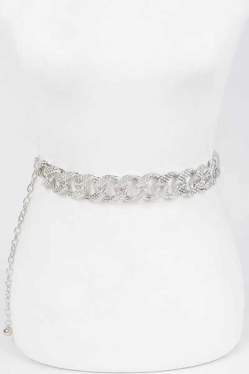 Rhinestone Oversized Plus Size Chain Belt 1
