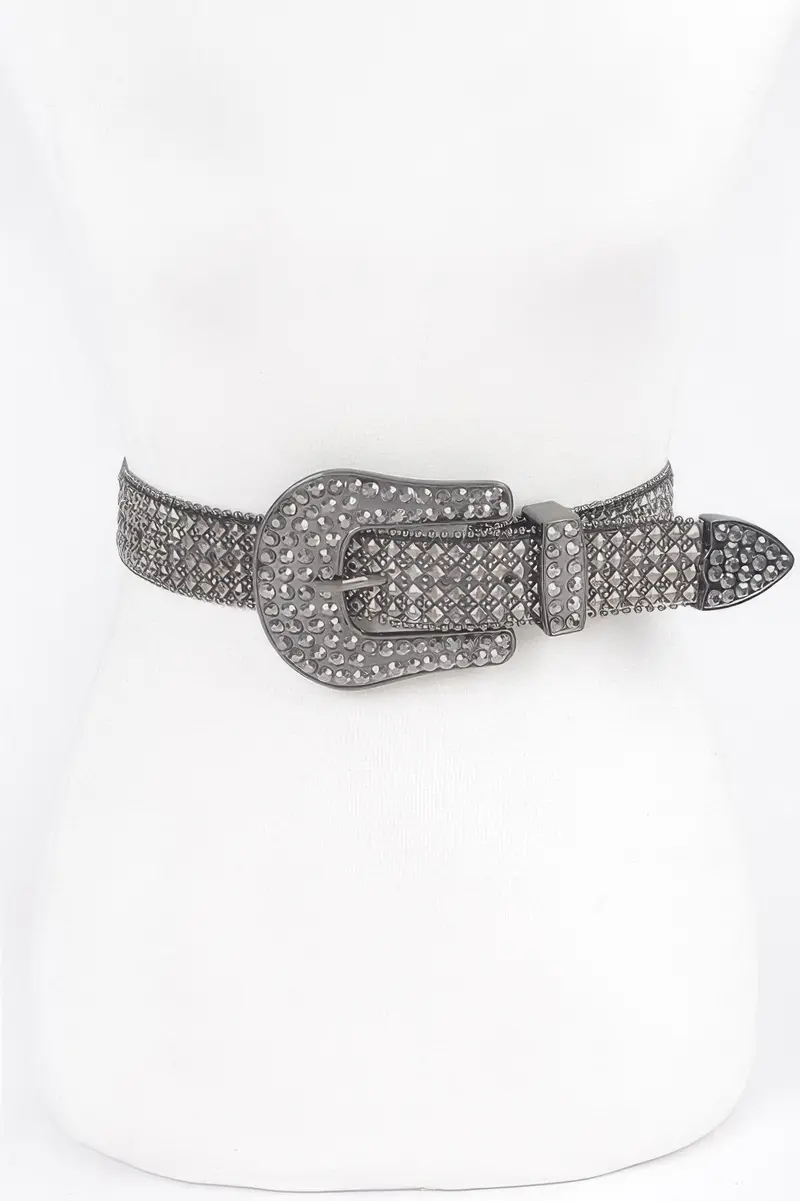 Rhinestone Western Style Plus Size Belt 1