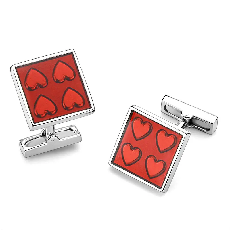 Rhodium Brass Cufflink With No Stone 1