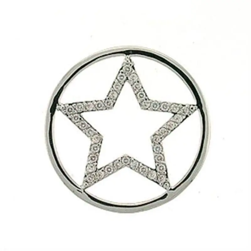 Rhodium Brass Pendant With Aaa Grade Cz In Clear 1
