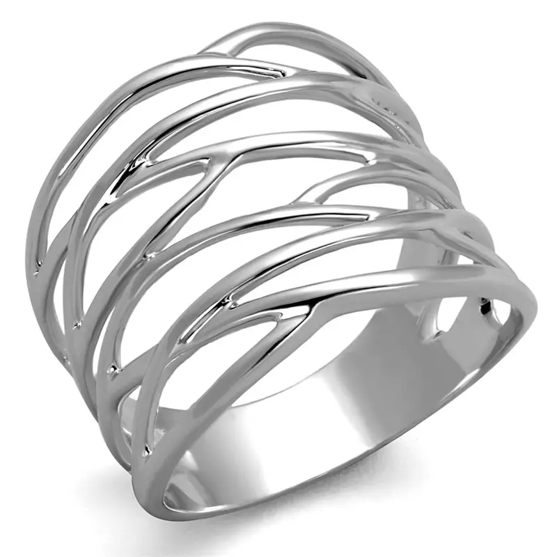 Rhodium Brass Ring With No Stone 1