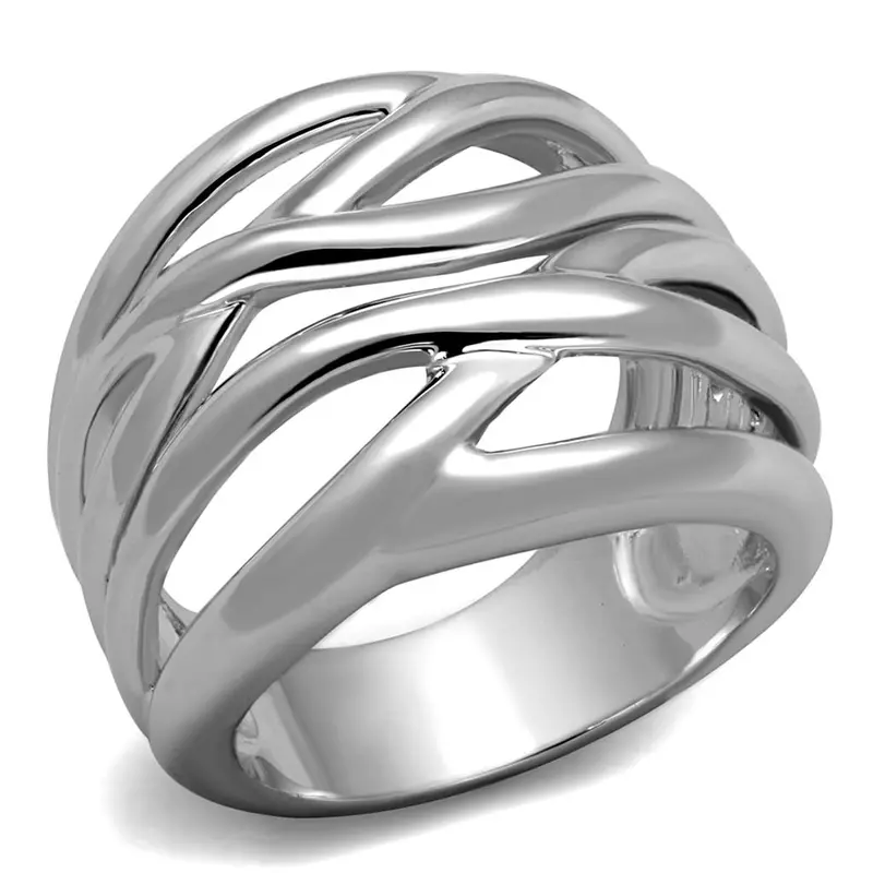 Rhodium Brass Ring With No Stone 1