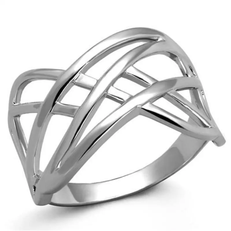 Rhodium Brass Ring With No Stone 1