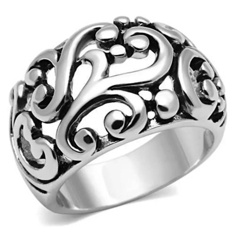 Rhodium Brass Ring With No Stone 1