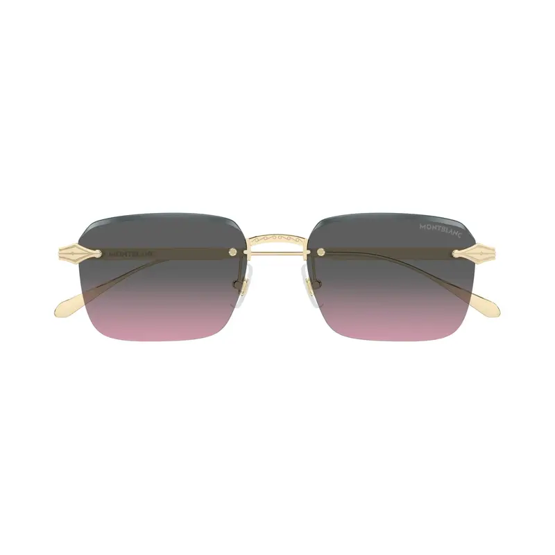Rimless Square Sunglasses With Gold-Toned Detailing 1