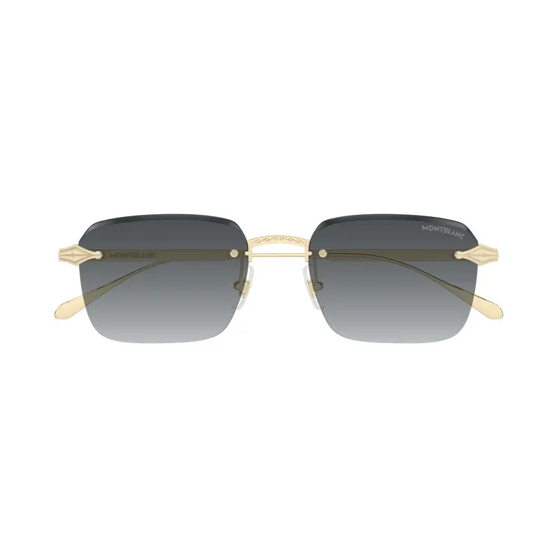 Rimless Square Sunglasses With Gold-Toned Metal Accents 1